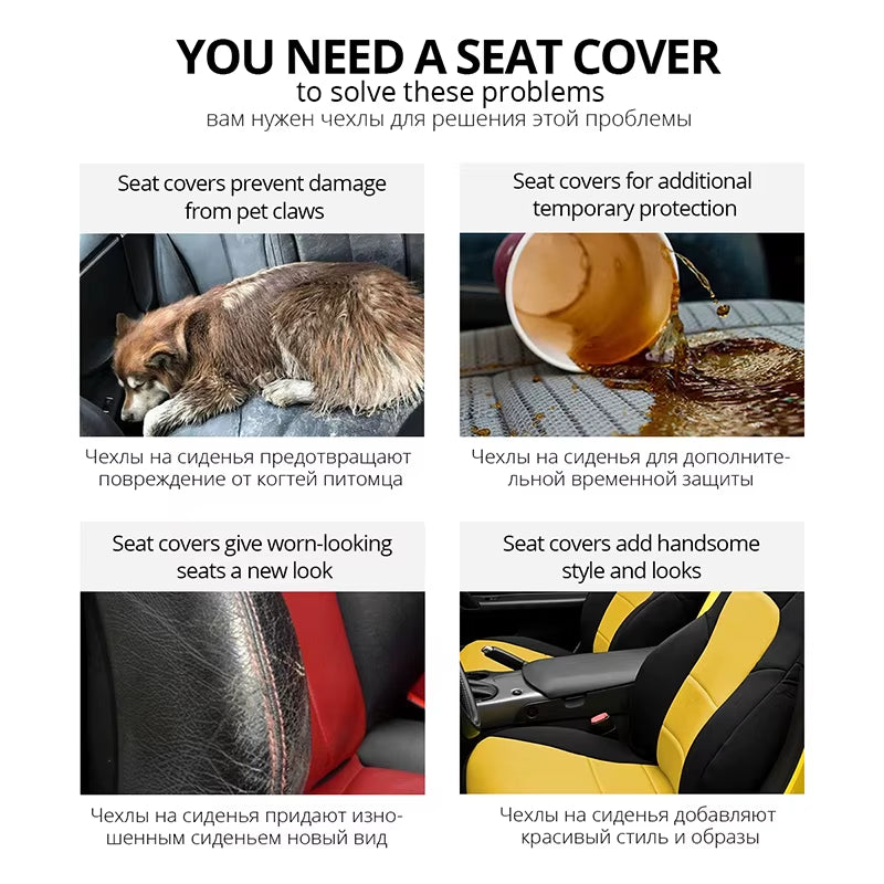 Brand Embroidery Car Seat Covers Set Car Organizer Universal for Golf 4 for Citroen C4 for Izh 2126 for Hyundai Ai 20 for Honda
