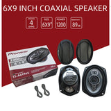 2PCS 6X9 inch (2X1200W) 2400W 5-way car mounted high fidelity full frequency coaxial speaker, preferred for modified vehicles