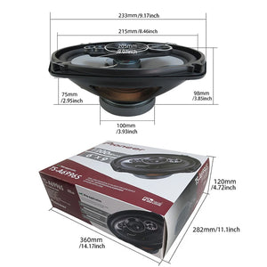 2PCS 6X9 inch (2X1200W) 2400W 5-way car mounted high fidelity full frequency coaxial speaker, preferred for modified vehicles