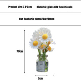 Cute Mini Daisy Vase Car Interior Decoration Auto Dashboard Ornaments Gadgets For Women Gifts Car Products Interior Accessories